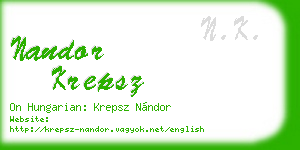 nandor krepsz business card