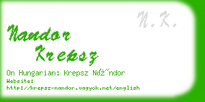 nandor krepsz business card